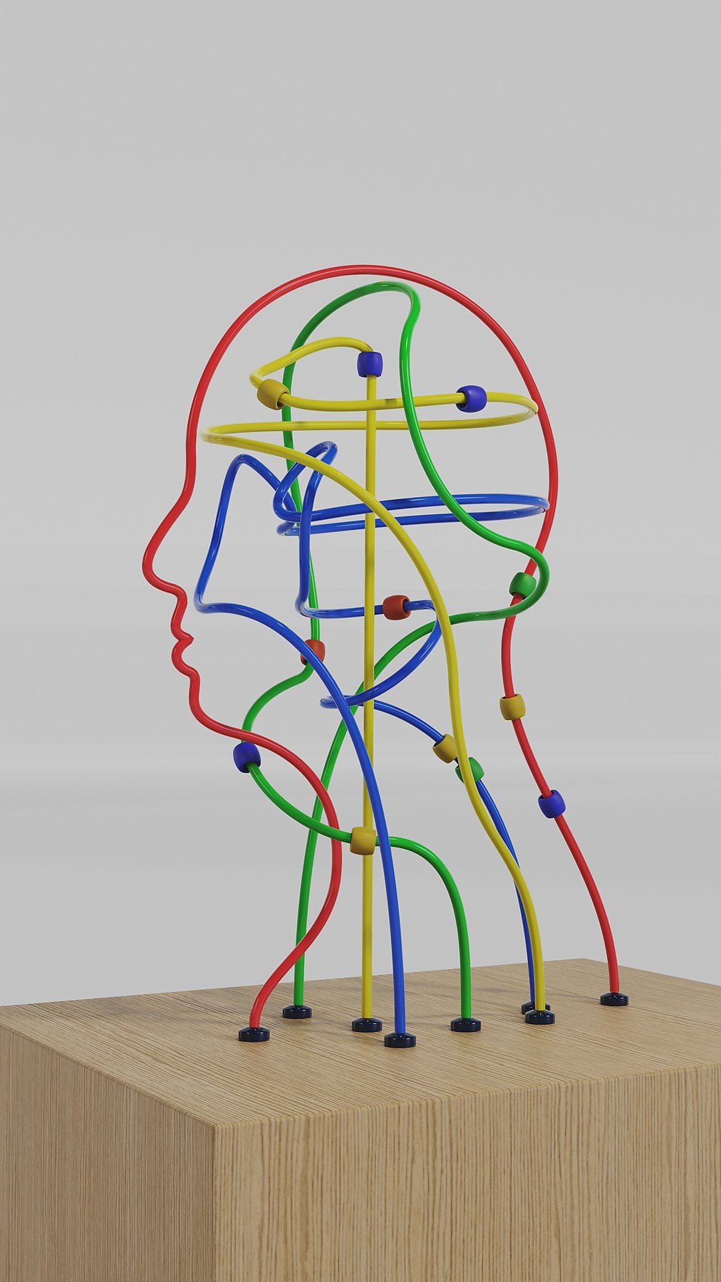 Sculpture symbolizing mental health and clarity